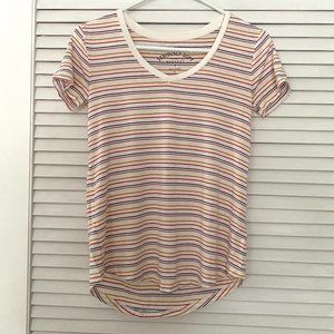 Aeropostale Seriously Soft Striped V-Neck Tee